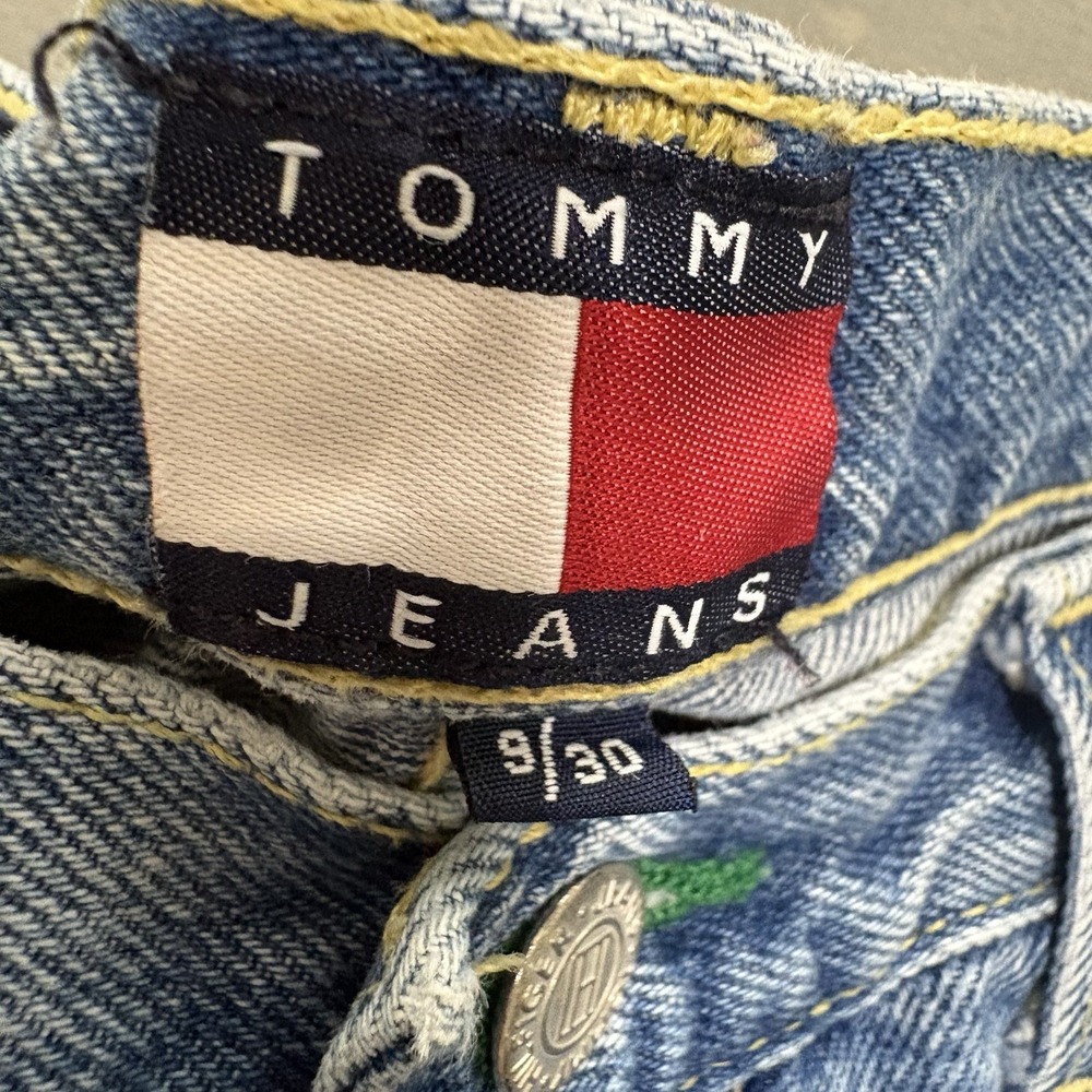 Vintage Tommy Hilfiger Jeans Womens 9 30x29 ACTUAL Straight Leg Logo 90s Y2K - Picture 8 of 12